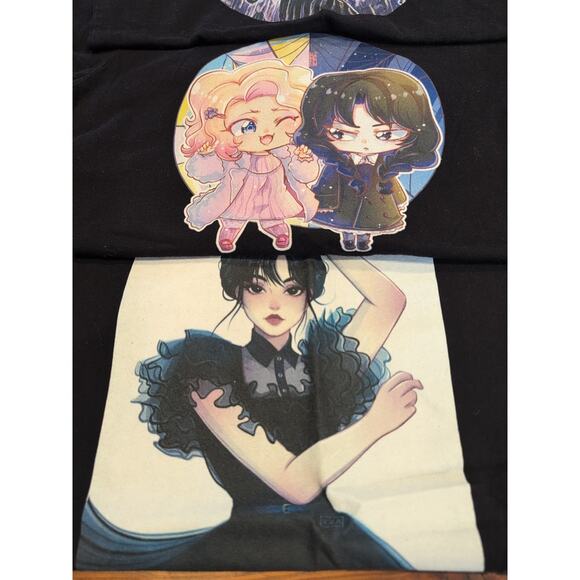 Wednesday Adams T-Shirt Bundle, Lot Of 4, Girls Size Small Black - Picture 5 of 10